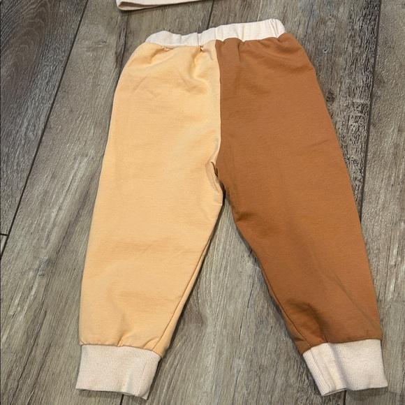 Kids Beige and Tan Sweatpants & Joggers Set - Picture 5 of 6